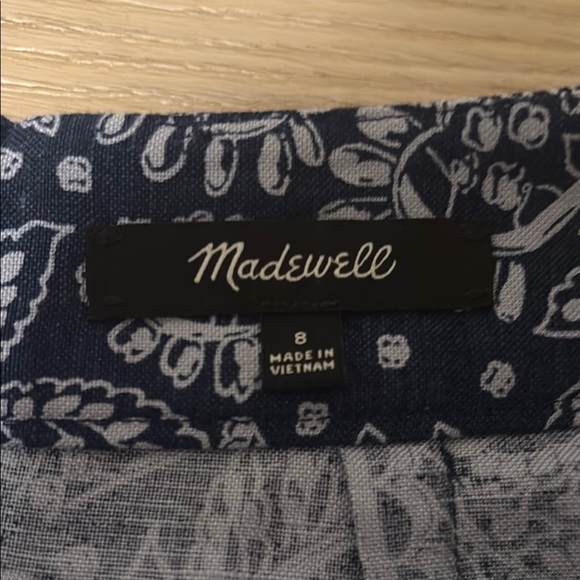 Madewell Blue Paisley Asymmetrical Midi Skirt - Picture 2 of 3